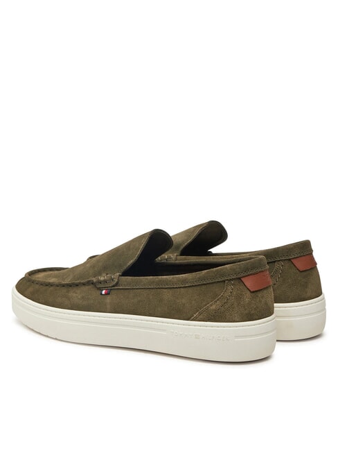MODERN LIGHT HYBRID Mocasini din piele &icirc;ntoarsă verde armată - Pantofi bărbați