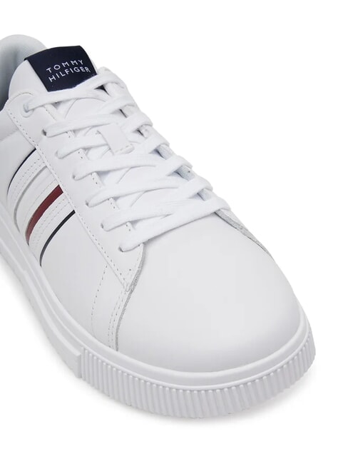 MODERN CUPSOLE STRIPES Adidași din piele alb - Pantofi bărbați