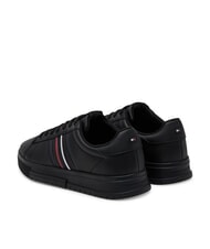 TOMMY HILFIGER MODERN CUPSOLE STRIPES Adidași din piele negru - Pantofi bărbați - 5