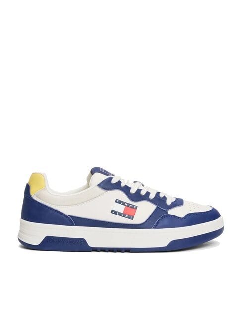 TOMMY JEANS Cupsole Tenisi din piele albastru catifelat - Pantofi bărbați