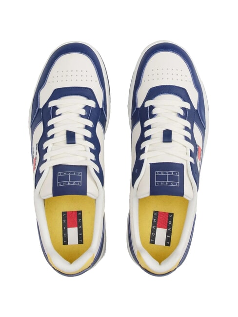 TOMMY JEANS Cupsole Tenisi din piele albastru catifelat - Pantofi bărbați