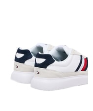 TOMMY HILFIGER LIGHT CUPSOLE MIX Adidași din piele alb strălucitor/Andorra - Pantofi bărbați - 3
