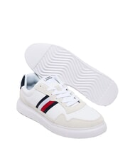 TOMMY HILFIGER LIGHT CUPSOLE MIX Adidași din piele alb strălucitor/Andorra - Pantofi bărbați - 5