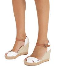 TOMMY HILFIGER BASIC BASIC Sandale cu v&acirc;rful &icirc;nalt ecru - Pantofi femei - 7