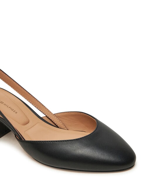 ELEGANT Pantofi cu slingback din piele negru - Pantofi femei
