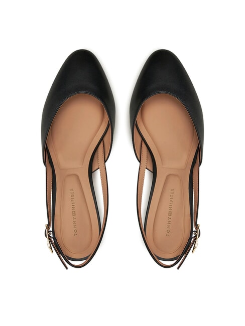 ELEGANT Pantofi cu slingback din piele negru - Pantofi femei