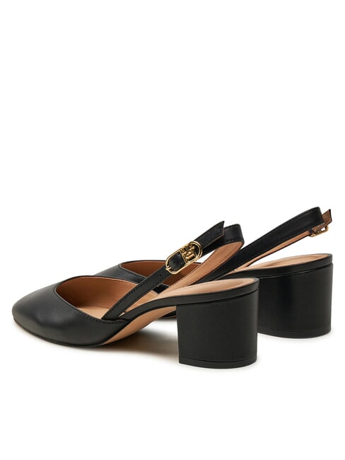 ELEGANT Pantofi cu slingback din piele negru - Pantofi femei