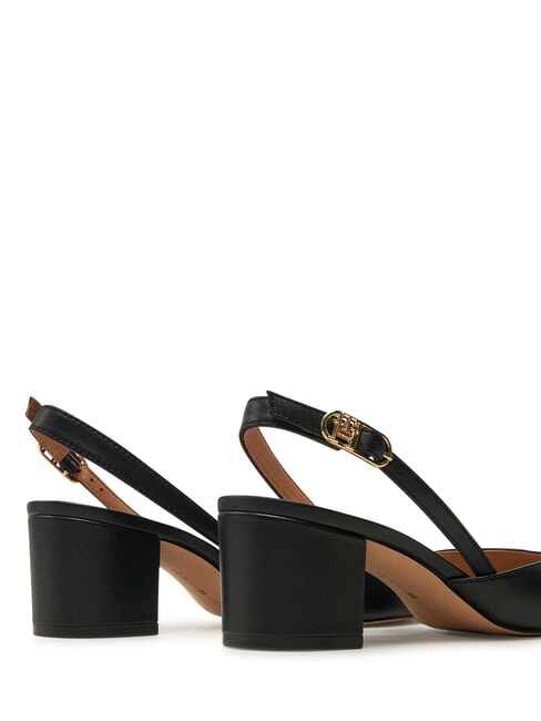 ELEGANT Pantofi cu slingback din piele negru - Pantofi femei