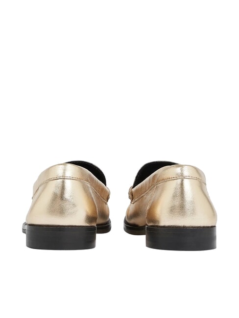 TH METALLIC Mocasini din piele metalizată aur - Pantofi femei