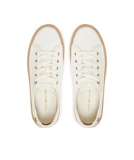 TOMMY HILFIGER TH Teniși epadrile din p&acirc;nză alb antic - Pantofi femei - 4