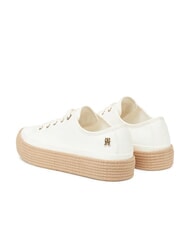 TOMMY HILFIGER TH Teniși epadrile din p&acirc;nză alb antic - Pantofi femei - 5