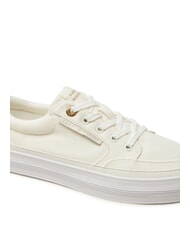 TOMMY HILFIGER ESSENTIAL Teniși cu platformă din p&acirc;nză ecru - Pantofi femei - 3