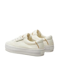 TOMMY HILFIGER ESSENTIAL Teniși cu platformă din p&acirc;nză ecru - Pantofi femei - 5