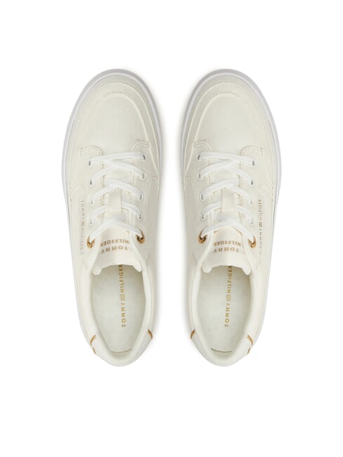 ESSENTIAL Teniși cu platformă din p&acirc;nză ecru - Pantofi femei