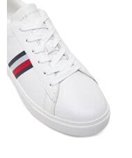 TOMMY HILFIGER ESSENTIAL COURT Teniși din piele pentru femei alb - Pantofi femei - 3