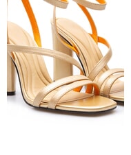 TOMMY HILFIGER TH GOLD BLOCK Sandale &icirc;nalte din piele aur - Pantofi femei - 4