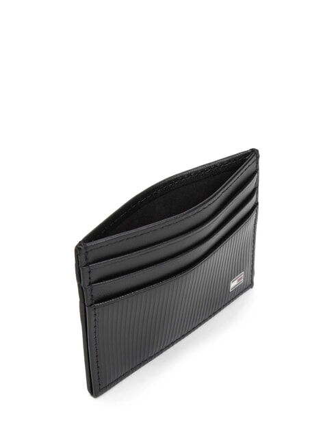 TH FLAG Suport card din piele negru - Portofele bărbați