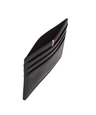 TOMMY HILFIGER TH CORP Portcard plat din piele negru - Portofele bărbați - 3