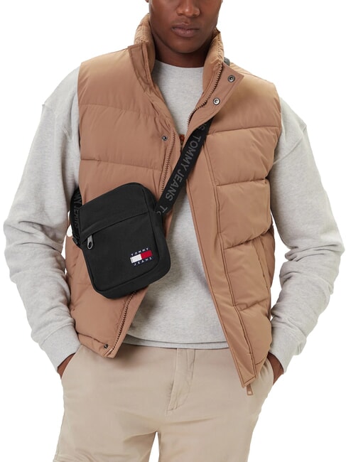 TJ ESS DAILY Geantă de umăr negru - Genți de umăr bărbați