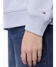 TOMMY HILFIGER OUTLINE FLAG TEE Hanorac cu croială regulată gheață albastră heather - Hanorace pentru femei - 4