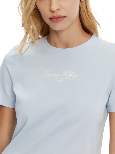 TH Tricou cu m&acirc;necă scurtă și imprimeu albastru răcoros - tricou