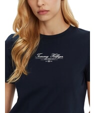 TOMMY HILFIGER TH Tricou cu m&acirc;necă scurtă și imprimeu bleumarin noapte &icirc;ntunecată - tricou - 3