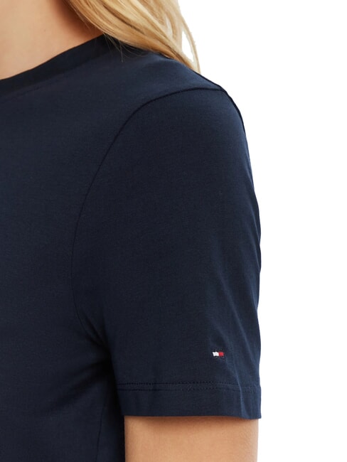 TH Tricou cu m&acirc;necă scurtă și imprimeu bleumarin noapte &icirc;ntunecată - tricou