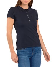 TOMMY HILFIGER TH Tricou polo cu m&acirc;necă scurtă pentru femei cerul deșertului - maiou Polo - 3