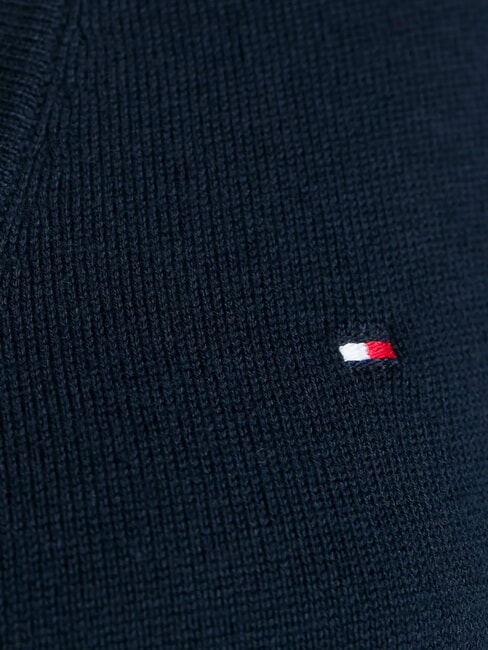 TH Pulover cu decolteu &icirc;n V pentru femei albastru - Pulovere pentru femei