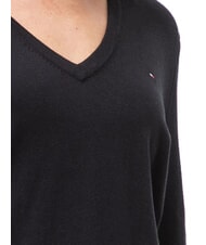 TOMMY HILFIGER TH Pulover cu decolteu &icirc;n V pentru femei Tommy Black - Pulovere pentru femei - 3