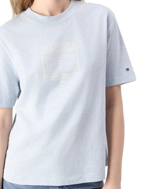 OUTLINE FLAG TEE Tricou cu m&acirc;necă scurtă, croială regulată gheață albastră heather - tricou