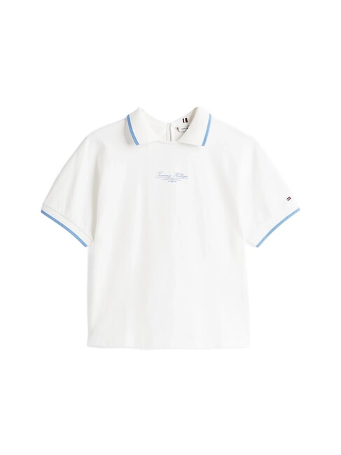 TH Tricou polo cu m&acirc;necă scurtă pentru femei ecru - maiou Polo