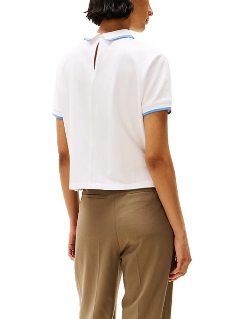 TH Tricou polo cu m&acirc;necă scurtă pentru femei ecru - maiou Polo