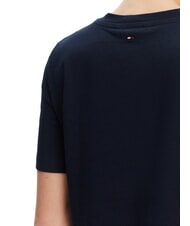 TOMMY HILFIGER TH Tricou cu m&acirc;necă scurtă, croială regulată bleumarin noapte &icirc;ntunecată - tricou - 4