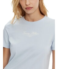 TOMMY HILFIGER TH Tricou cu m&acirc;necă scurtă și imprimeu albastru răcoros - tricou - 3
