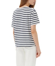 TOMMY HILFIGER TH Tricou cu croială lejeră și decolteu &icirc;n V ecru breton/bleumarin &icirc;nchis - tricou - 2