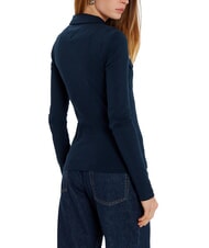 TOMMY HILFIGER TH Tricou polo cu m&acirc;necă lungă, croială slim fit bleumarin noapte &icirc;ntunecată - maiou Polo - 2