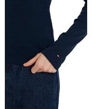 TOMMY HILFIGER TH Tricou polo cu m&acirc;necă lungă, croială slim fit bleumarin noapte &icirc;ntunecată - maiou Polo - 4