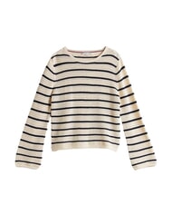 TOMMY HILFIGER POINTELLE CROCHET Pulover ușor cu dungi dungă albastră albă de China - Pulovere pentru femei - 5