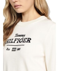 TOMMY HILFIGER TH Pulover cu guler rotund și logo - Pulovere pentru femei