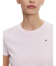 TOMMY HILFIGER SLUB Tricou din bumbac cu m&acirc;necă scurtă roz deschis - tricou - 3
