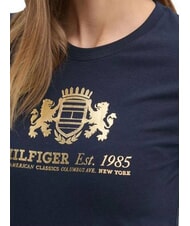 TOMMY HILFIGER VARSITY Tricou de damă slim fit cu imprimeu bleumarin noapte &icirc;ntunecată - tricou - 3