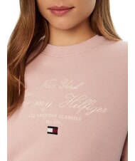 TOMMY HILFIGER MODERN SCRIPT Hanorac cu guler rotund pentru femei roz cețos - Hanorace pentru femei - 3