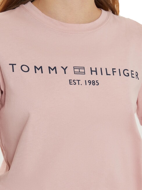TH 1985 Tricou de bumbac roz cețos - tricou