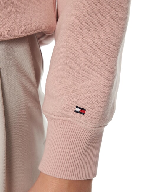 MODERN SCRIPT Hanorac cu guler rotund pentru femei roz cețos - Hanorace pentru femei