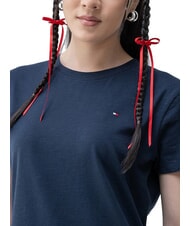 TOMMY HILFIGER SLUB Tricou din bumbac cu m&acirc;necă scurtă bleumarin noapte &icirc;ntunecată - tricou - 3