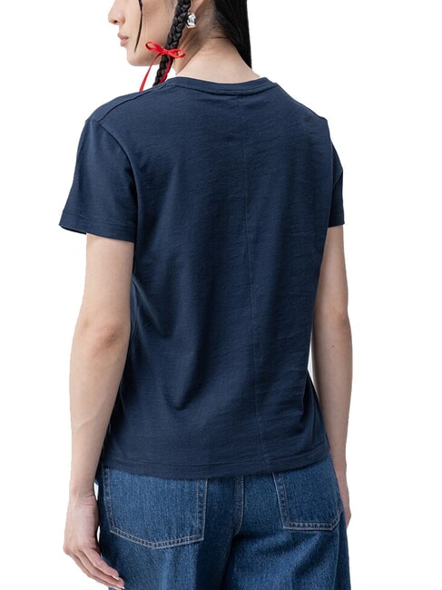 SLUB Tricou din bumbac cu m&acirc;necă scurtă bleumarin noapte &icirc;ntunecată - tricou