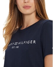 TOMMY HILFIGER TH 1985 Tricou de bumbac bleumarin noapte &icirc;ntunecată - tricou - 3
