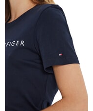 TOMMY HILFIGER TH 1985 Tricou de bumbac bleumarin noapte &icirc;ntunecată - tricou - 4