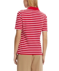 TOMMY HILFIGER TH 1985 Tricou polo cu m&acirc;necă scurtă pentru femei roșu mediu/alb - maiou Polo - 2